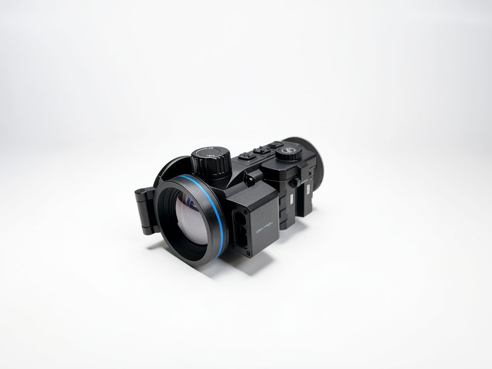 C50R viewed from the front, showing its built-in laser rangefinder