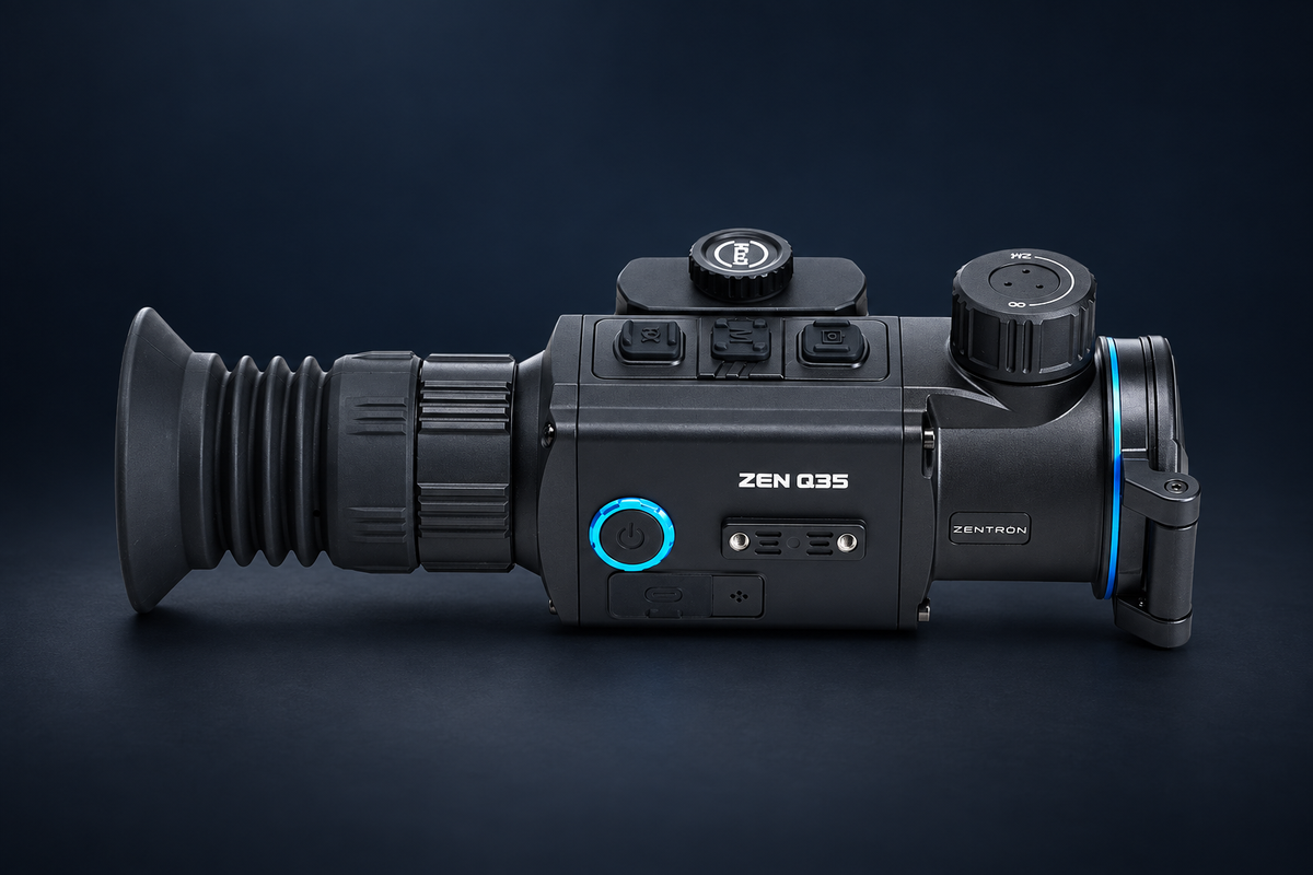 Zentron Q35 thermal device on a dark studio background.