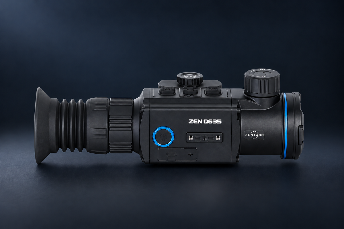 Zentron Q635 thermal device on a dark studio background.